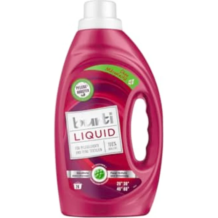 Burti Liquid Feinwaschmittel flüssig 1,45l - mit Faser Schutz für pflegeleichte & feine Textilien, schützt gleichzeitig die Farben, ohne Mikroplastik, für ca. 26 Waschladungen – Bild 1