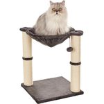 COFI 1453 Kratzbaum mit Haus, Bett und Kratzstamm, 41 x 51 x 41 cm, Luxuriöse Katzen-Hängematte und Kratzstamm - Preisvergleich