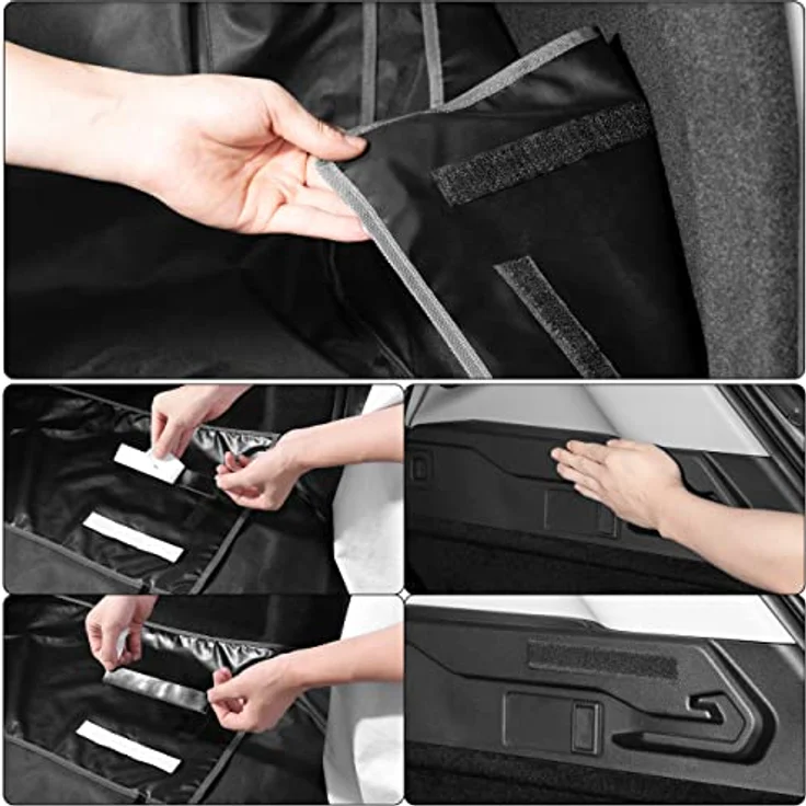 Kingsleeve® Kofferraumschutz Universal 600D Oxford Wasserabweisend Kratzfest Ladekantenschutz Pflegeleicht Schondecke Kofferraummatte Hund, Schwarz – Bild 5
