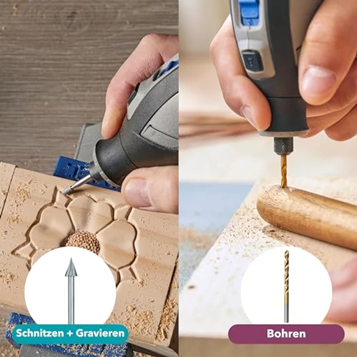 DREMEL Akku-Multifunktionswerkzeug Dremel 8240-5/65 Platinum+ Box, 12V Akku-Multitool mit 5 Aufsätzen und 65-tlg. Zubehörset – Bild 10