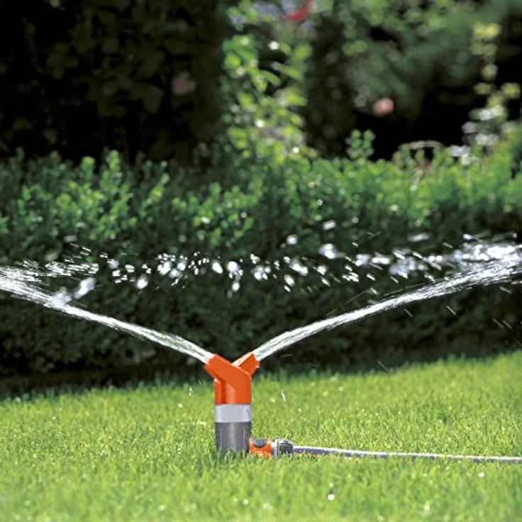 GARDENA Classic Rundsprenger Fotrott: Rasenprenger für gleichmäßige Flächenbewässerung bis 130 m², pfützenfrei, Bewässerungssektor 360 Grad, sicherer Stand, 13 m Sprengbereich (1953-20) – Bild 5