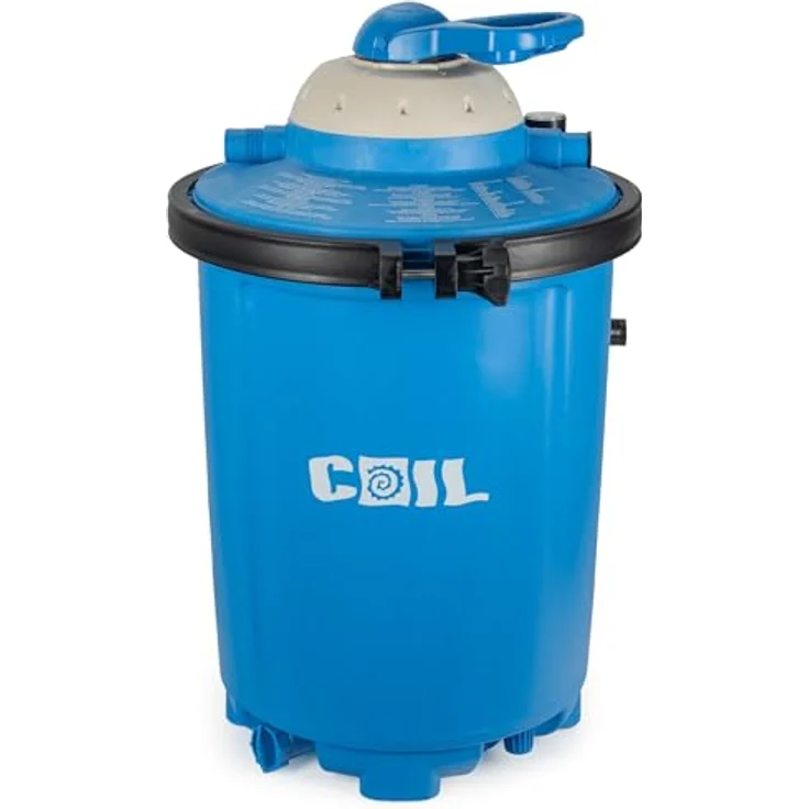 COIL Pool-Filterpumpe 19000 l/h, Sandfilter mit 7-Wege-Ventil und 75 kg Sandbehälter, für Aufstellpools bis 82 m³ – Bild 2
