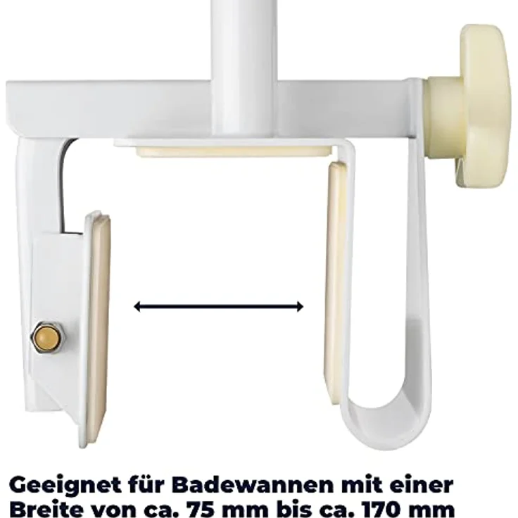 flexilife Premium Badewannen-Einstiegshilfe, bis 130 kg, individuell anpassbar, Farbe Weiß, ergonomisches Design, werkzeugfreie Montage – Bild 6