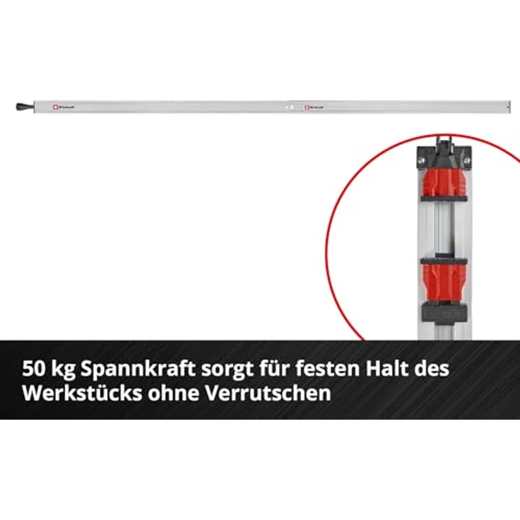 Einhell 2-tlg. Universal-Sägeschiene, Aluminium mit 250 cm Spannweite und Schnellspannmechanismus – Bild 5