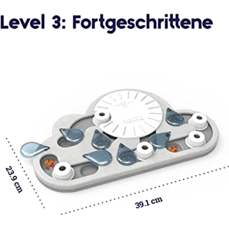 Catstages Nina Ottosson Rainy Day Puzzle & Play - Interaktives Intelligenz-/Snackspielzeug für Katzen, 14 versteckte Leckerli-Fächer, BPA-frei – Bild 5
