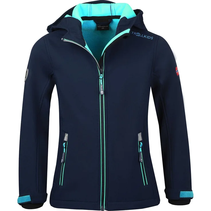 TROLLKIDS GIRLS TROLLFJORD JACKET Softshelljacke für Outdoor-Abenteuer, Pink