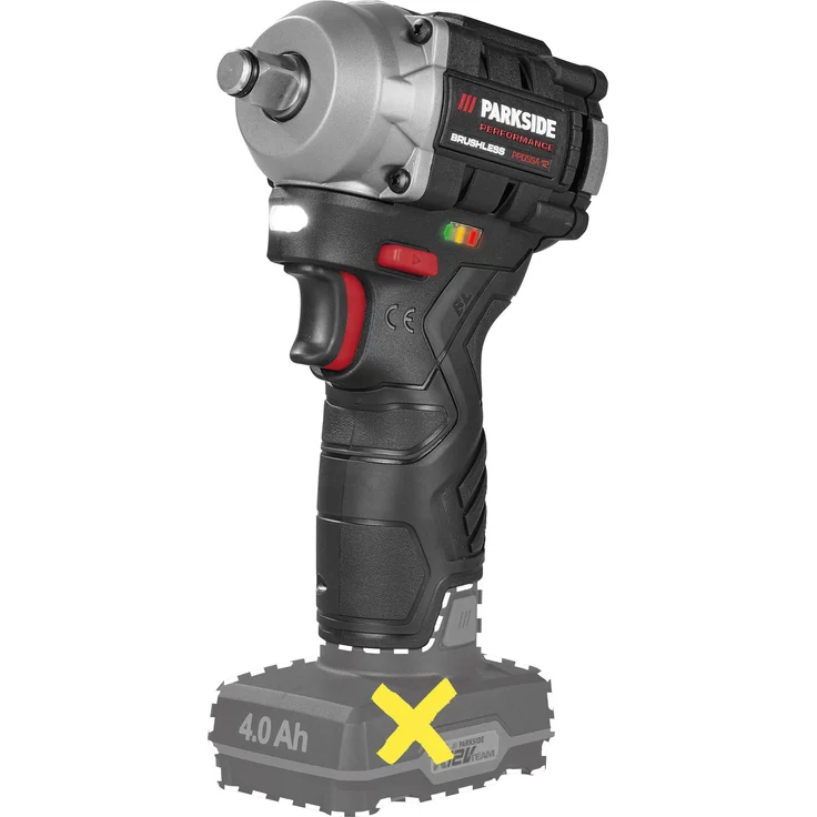 PARKSIDE PERFORMANCE® 12 V Akku-Drehschlagschrauber »PPDSSA 12 A1«, Bürstenloser Motor, 4 Drehmomentstufen bis 300 Nm, LED-Arbeitsleuchte, ohne Akku und Ladegerät