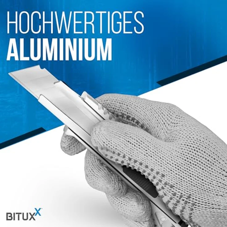 MS-Point Cuttermesser 18mm, Aluminium Teppich-/Kartonmesser inklusive 5 Abbrechklingen, 7 Segmente – Bild 2