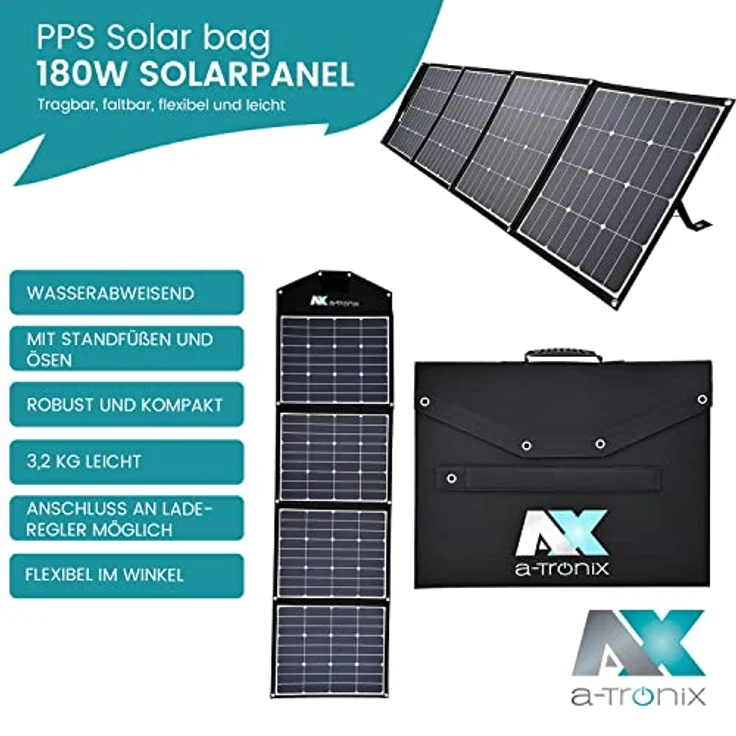 a-TroniX PPS Solar Bag 180W 4x45W faltbares Solarmobul – Bild 2