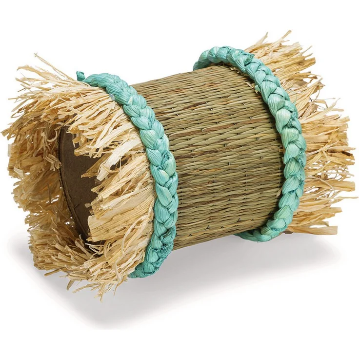 Beeztees Nagerspielzeug Tunnel aus Maisblatt, beige, für kleine und große Nager geeignet