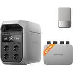 EF ECOFLOW PowerStream Balkonkraftwerk, 0% VAT WLAN Mikrowechselrichter 800W, Delta 3 Plus tragbare Powerstation, Energieverbrauchssteuerung, App-Steuerung (Powerbank inklusive)