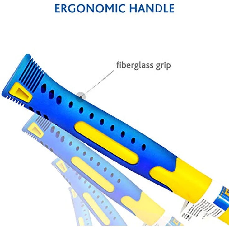 S&R Latthammer 600 g, Zimmermannshammer mit Fiberglasstiel, magnetischem Nagelhalter und rutschfestem Griff – Bild 3