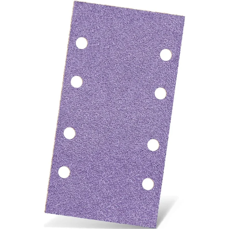 MENZER Purple HD Klett-Schleifblätter, 180 x 93 mm, 8-Loch, Keramik-Mix, selbstschärfend, 50 Stk., K240