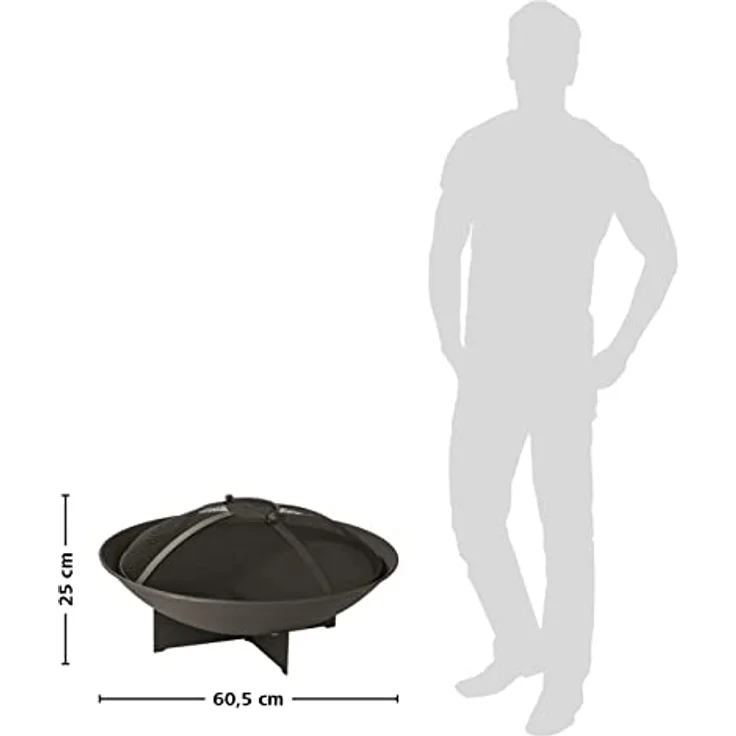 LANDMANN Feuerkorb - 60,5 cm - schwarz - Preisvergleich – Bild 3