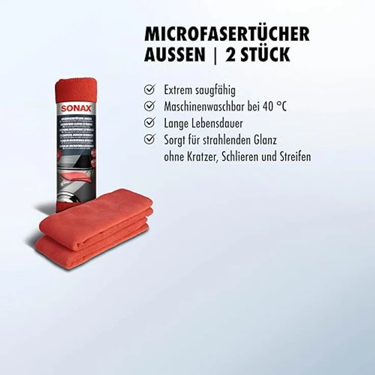 SONAX 04162410 Microfasertücher Außen (2 St.) 2 Stück - Preisvergleich – Bild 3