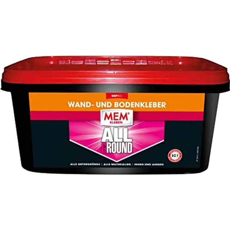 MEM Wand- und Bodenkleber Allground, Lösemittel- und Wasserfreier Flächenklebstoff, Alle Untergründe, Alle Materialien, Innen und Außen, 3 kg, Weiß