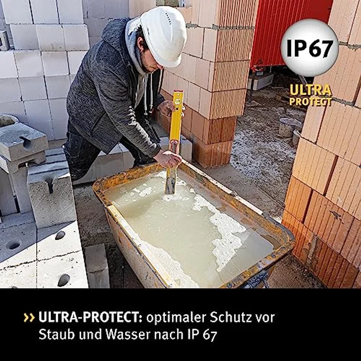 STABILA Elektronik-Wasserwaage TECH 196 DL - digitale Wasserwaage wasser- und staubdicht nach IP 67, 2 Digital-Displays, kalibrationsfrei mit Tasche, 61 cm – Bild 3