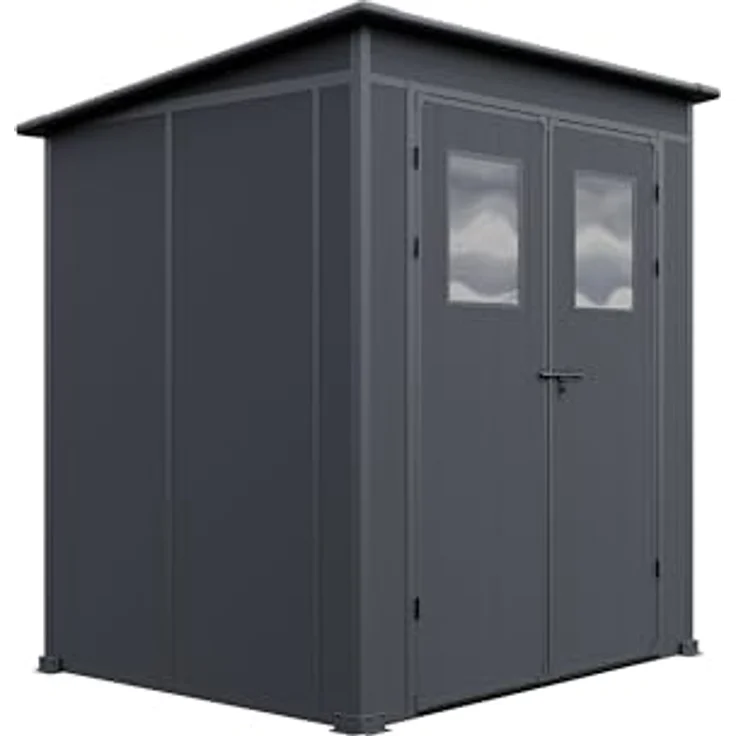 GFP Primeyard Kunststoffgerätehaus 176x145x199 cm, anthrazit Gartenhaus mit Geräteschuppen-Funktion – Bild 1