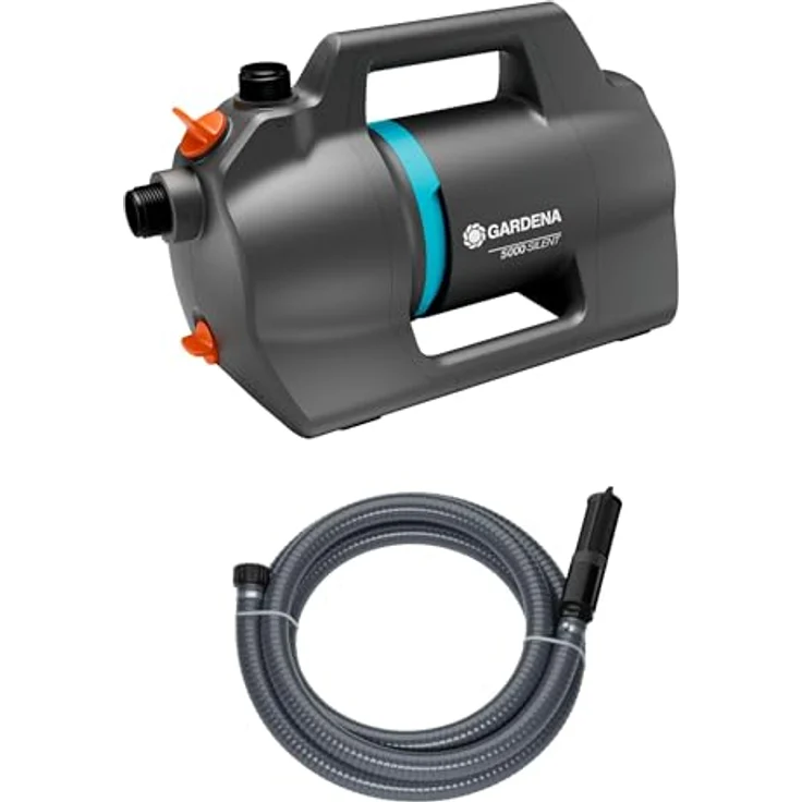 Gardena 5000 Silent Wasserpumpe, Gartenpumpe mit 5000 l/h Fördermenge, geräuscharm und robust – Bild 1