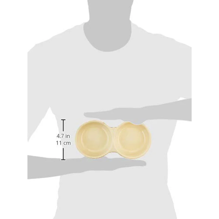 Nobby Katzen Keramik Doppelnapf "CAT" schwarz / beige 22 x 11,5 x 3,5 cm – Bild 3