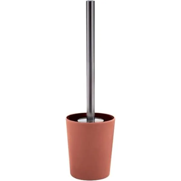 Spirella Takeo WC-Bürste mit Halterung, Bambusfasern, Terracotta