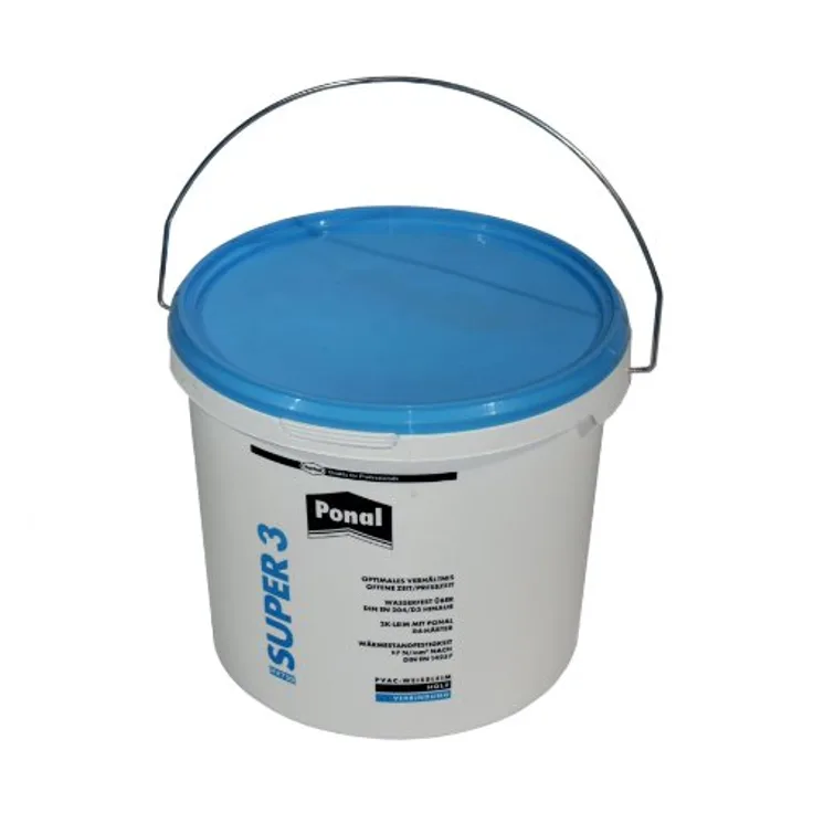 Ponal Wasserfest, gebrauchsfertiger Holzleim mit hoher Verleimungsfestigkeit, Holzkleber für Montage-, Flächen- & Fugenverleimungen, transparenter PVAc-Weißleim, 1x5kg