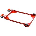 Holzmann Transportwagen, Fahreinrichtung mit 410 kg Tragkraft, rot und robust für Holz- und Metallbearbeitungsmaschinen