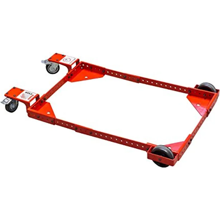 Holzmann Transportwagen, Fahreinrichtung mit 410 kg Tragkraft, rot und robust für Holz- und Metallbearbeitungsmaschinen