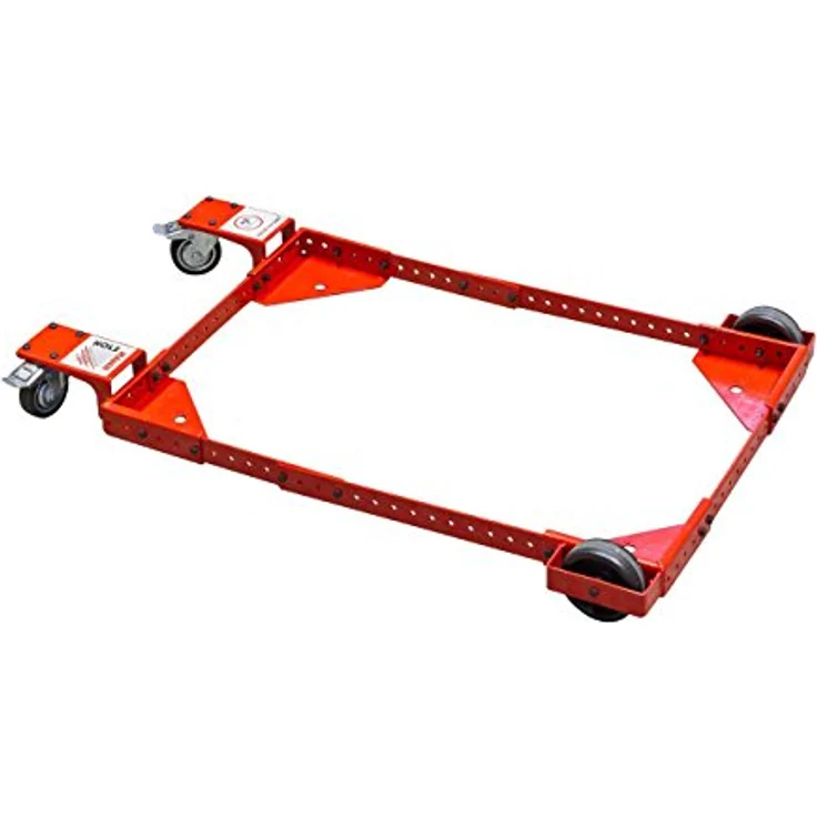 Holzmann Transportwagen, Fahreinrichtung mit 410 kg Tragkraft, rot und robust für Holz- und Metallbearbeitungsmaschinen – Bild 1