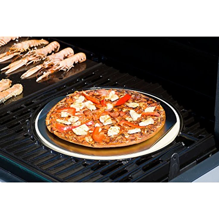Campingaz Pizzastein für das Culinary Modular System mit Schneidrad, Edelstahltablett zum einfachen Aufbringen des Gargutes, Ø 30 cm, Gewicht 1,56 kg – Bild 6