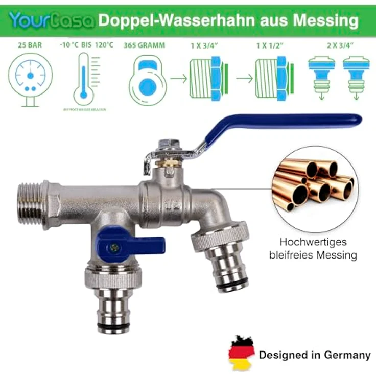 YourCasa Regentonne 240 Liter [Seabreeze] Frostsicher aus Kunststoff mit Wasserhahn - Regenwassertonne für Garten (Anthrazit Mit Wasserhahn) – Bild 3