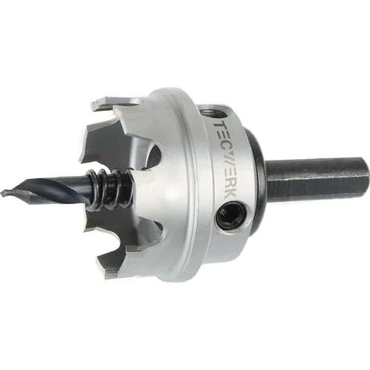TECWERK Lochsäge 80 mm, HM-bestückt mit Bohrer und Fe, Schnitttiefe 4 mm – Bild 1