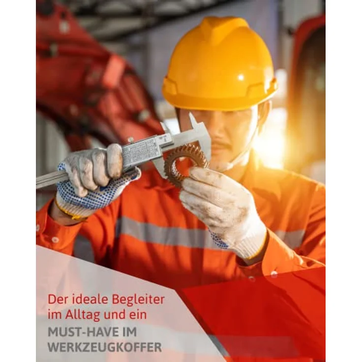 Red Tools Digitaler Messschieber - Schieblehre mit LCD-Display, Mini-Schraubendreher & Batterie - 0-150 mm / 0-6 Zoll - Ideal für Innen- und Außenmessung – Bild 3