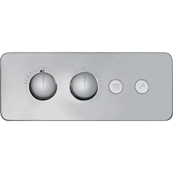 BERNSTEIN Thermostat-Unterputz-Duscharmatur NT7646 für 2 Verbraucher - inkl. Unterputz-Grundkörper - Stilvolles Design, Hochwertiges Messing, Chrom – Bild 1