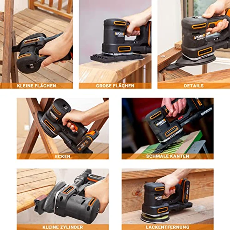Worx WX820.9 20V Akku-Multifunktionsschleifer WX820.9 – Bild 6