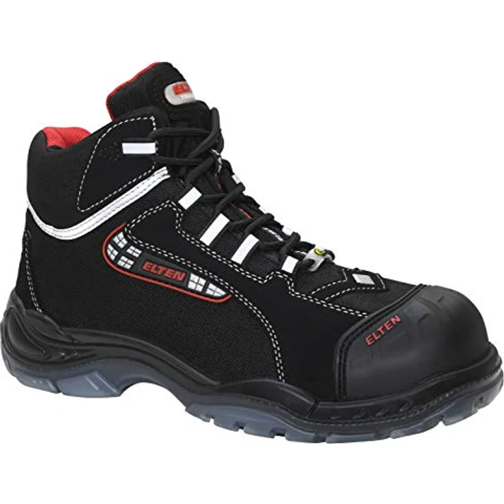 ELTEN Sicherheitsschuhe SANDER Pro ESD S3, Herren, Textil, Kunststoffkappe (leichter als Stahlkappe), leicht, sportlich, Schwarz/Rot, Größe: 46 – Bild 1