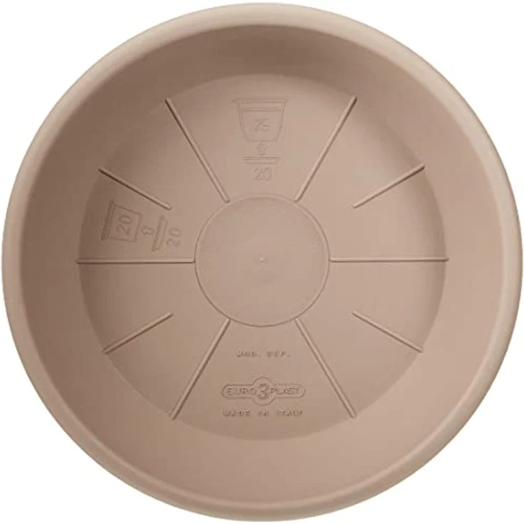 Euro3Plast 1475.G9 Untersetzer Medea 20 cm für Kübel Geo 20 cm, taupe – Bild 3