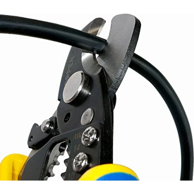 S&R Elektro-Kabel-Schneider, Kabel-Schere bis 11 mm, Entmantler, Abteilter, Abisolierer, Installations-Zange, Abisolierwerkzeug für AWG 14, 12, 10, 8, Drahtabisolierer und Drahtzange 170 mm - Vielseitiges Elektro-Kabel-Werkzeug für präzise Kabelverarbeitung - Preisvergleich – Bild 3