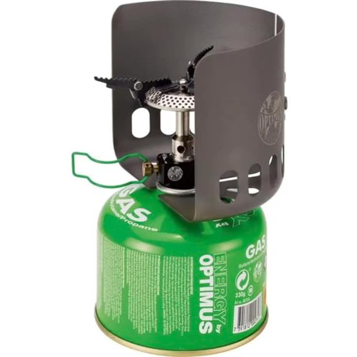 Optimus Elektra Kochsystem Black Edition, Gaskocher mit 3000 W Leistung, leicht und kompakt, komplett mit Crux Lite Kocher und Antihaft-Topf – Bild 3
