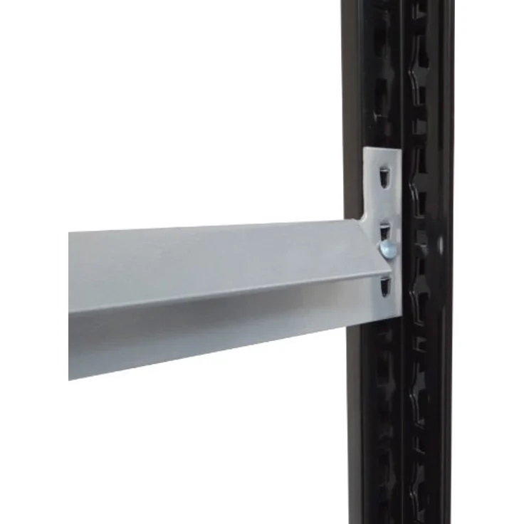 Schulte Lagertechnik Kellerregal Getränkekisten-Anbauregal, 3 Ebenen, 1800 x 400 x 300 mm, schwarz/silber – Bild 2