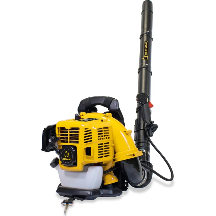 Garland 500 MG-V19, Rucksack-Gebläse mit 216 km/h Blasgeschwindigkeit, 18 m³/h Luftstrom, Schwarz-Gelb, 1250 W