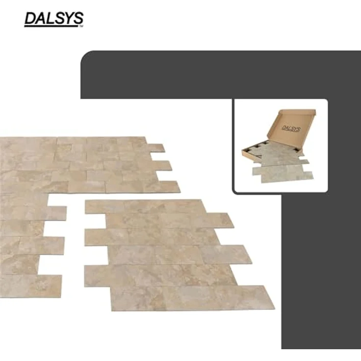 Dalsys 11x selbstklebende Wandpaneele, 3D-Wandpaneele in Sandsteinoptik, 1m², pflegeleicht und robust – Bild 3