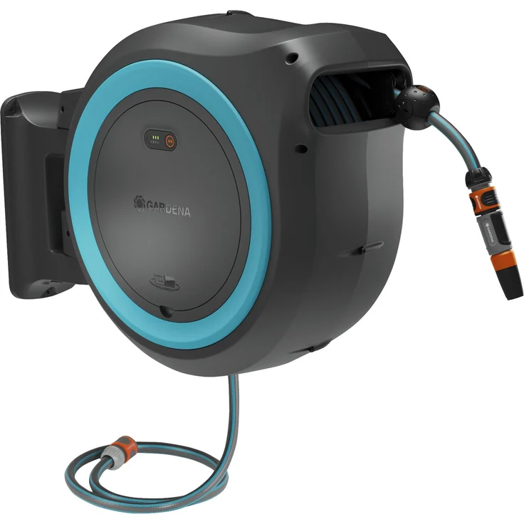 GARDENA Schlauchtrommel Schlauchbox PowerRoll XL mit Akku-Technologie, automatisches Aufwickeln – Bild 1