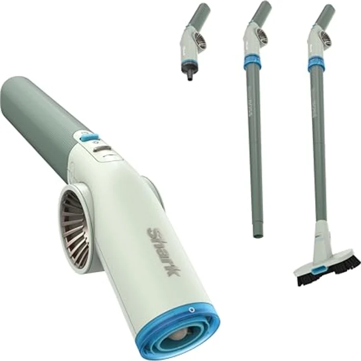 Shark BlastBoss AB2111GN, All-in-One Luftstrahlsystem mit BlastBroom, Präzisions-Düse, Verlängerungsstab, kabellos, wiederaufladbar, Salbeigrün, 0-190 MPH, Innen/Außen-Reinigung – Bild 1