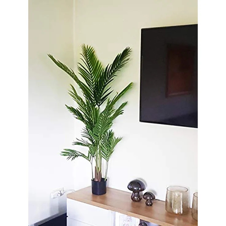 Künstliche Palme 140 cm KP610 Kunstpflanze Kunstpalme Dekopflanze eingetopft Real-Touch – Bild 2