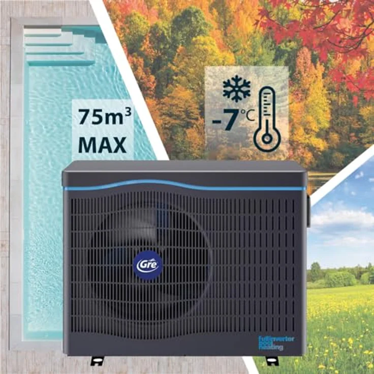 Gre HPGIC60, Full-Inverter-Wärmepumpe für Schwimmbäder, effizientes Heizsystem mit Konnektivität für 60m³ – Bild 6