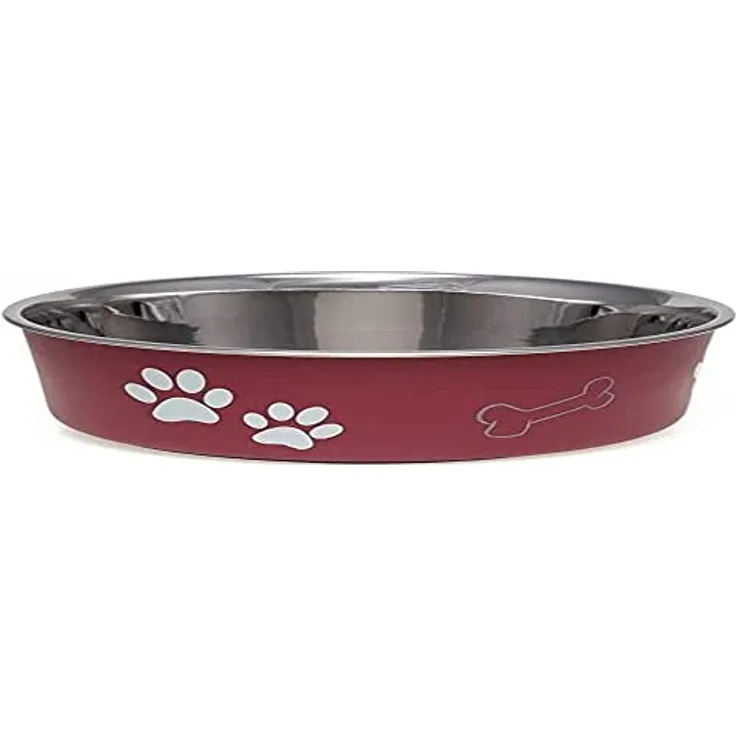 Loving Pets Bella Hundenapf aus Edelstahl, rutschfest, spülmaschinenfest, bakterienbeständig, metallisch, metallisch, für Haustiere, Größe XL (1,8 Liter)