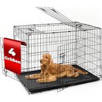VENDOMNIA Hundetransportkäfig 3-türig, Tiertransportbox S-XL faltbar Schwarz