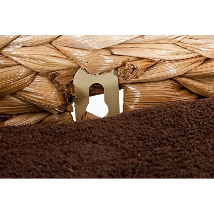 Karlie Tierbett Banana Leaf De Luxe Lounger, Katzenliege aus geflochtenen Bananenblättern, inkl. kuscheligem waschbarem Kissen - beige – Bild 3