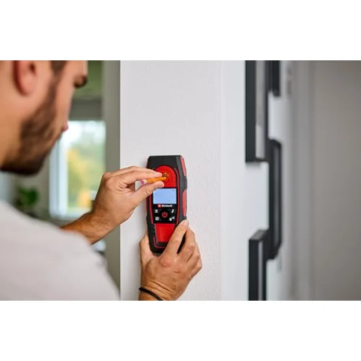 Einhell Ortungsgerät TE-MD 80, digitales Multifunktionsgerät zur Ortung von Metallen, Holz und spannungsführenden Leitungen, automatisch kalibriert – Bild 2